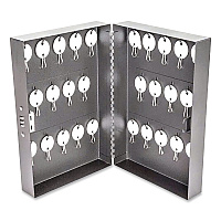 CONTROLTEK Combination Lockable Key Cabinet, 28-Key, 7.75 w x 3.25 d x 11.5 h, Metal, Gray (500150)
