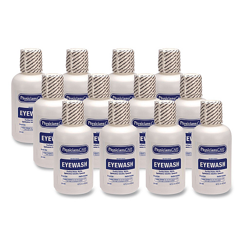 PhysiciansCare Eye Wash, 16 oz Bottle, 12/Carton (24101001)