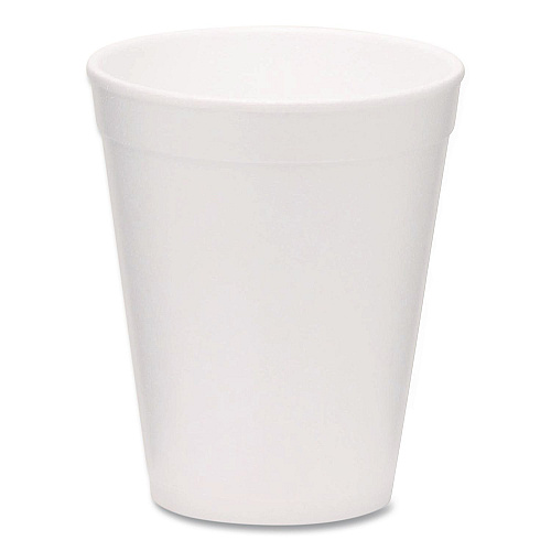 WinCup Foam Drink Cups, 10 oz, White, 1,000/Carton (221969)