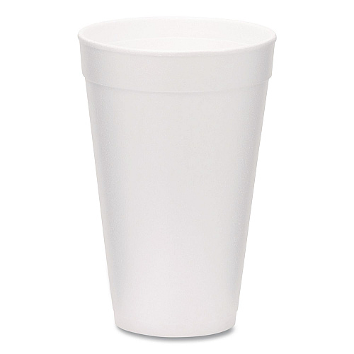 WinCup Foam Drink Cups, 16 oz, White, 500/Carton (221974)