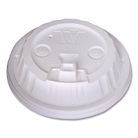 WinCup Plastic Lids for Foam Cups and Bowls, Dome, Fits 12 oz to 24 oz Hot Cups, White, 1,000/Carton (222061)