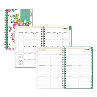 Blue Sky Day Designer Peyton Create-Your-Own Cover Weekly/Monthly Planner, Floral Artwork, 8 x 5, White, 12-Month (Jan-Dec): 2026 (103619)