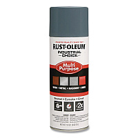 Rust-Oleum Industrial Choice 1600 System Multi-Purpose Enamel Spray Paint, Gloss Machinery Gray, 12 oz Aerosol Can, 6/Carton (202214)