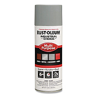 Rust-Oleum Industrial Choice 1600 System Multi-Purpose Enamel Spray Paint, Gloss ANSI 61 Light Gray, 12 oz Aerosol Can, 6/Carton (214645)