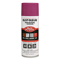 Rust-Oleum Industrial Choice 1600 System Multi-Purpose Enamel Spray Paint, Gloss Purple, 12 oz Aerosol Can, 6/Carton (1670830)