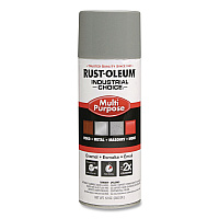 Rust-Oleum Industrial Choice 1600 System Multi-Purpose Enamel Spray Paint, Gloss Dove Gray, 12 oz Aerosol Can, 6/Carton (1684830)