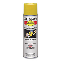 Rust-Oleum High Performance 2300 System Inverted Striping Paint, Semi-Gloss Yellow, 18 oz Aerosol Can, 6/Carton (2348838V)