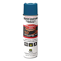 Rust-Oleum Industrial Choice M1600 System Solvent-Based Precision Line Marking Paint, Flat Blue, 17 oz Aerosol Can, 12/Carton (203022V)