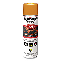 Rust-Oleum Industrial Choice M1600 System Solvent-Based Precision Line Marking Paint, Flat Yellow, 17 oz Aerosol Can, 12/Carton (203024V)