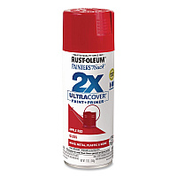 Rust-Oleum Painter's Touch 2X Ultra Cover Spray Paint, Gloss Apple Red, 12 oz Aerosol Can, 6/Carton (334024)