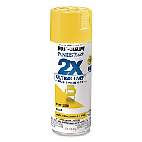 Rust-Oleum Painter's Touch 2X Ultra Cover Spray Paint, Gloss Sun Yellow, 12 oz Aerosol Can, 6/Carton (334046)
