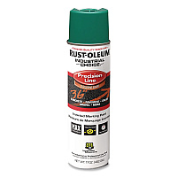 Rust-Oleum Industrial Choice M1600 System Solvent-Based Precision Line Marking Paint, Flat Green, 17 oz Aerosol Can, 12/Carton (1634838V)