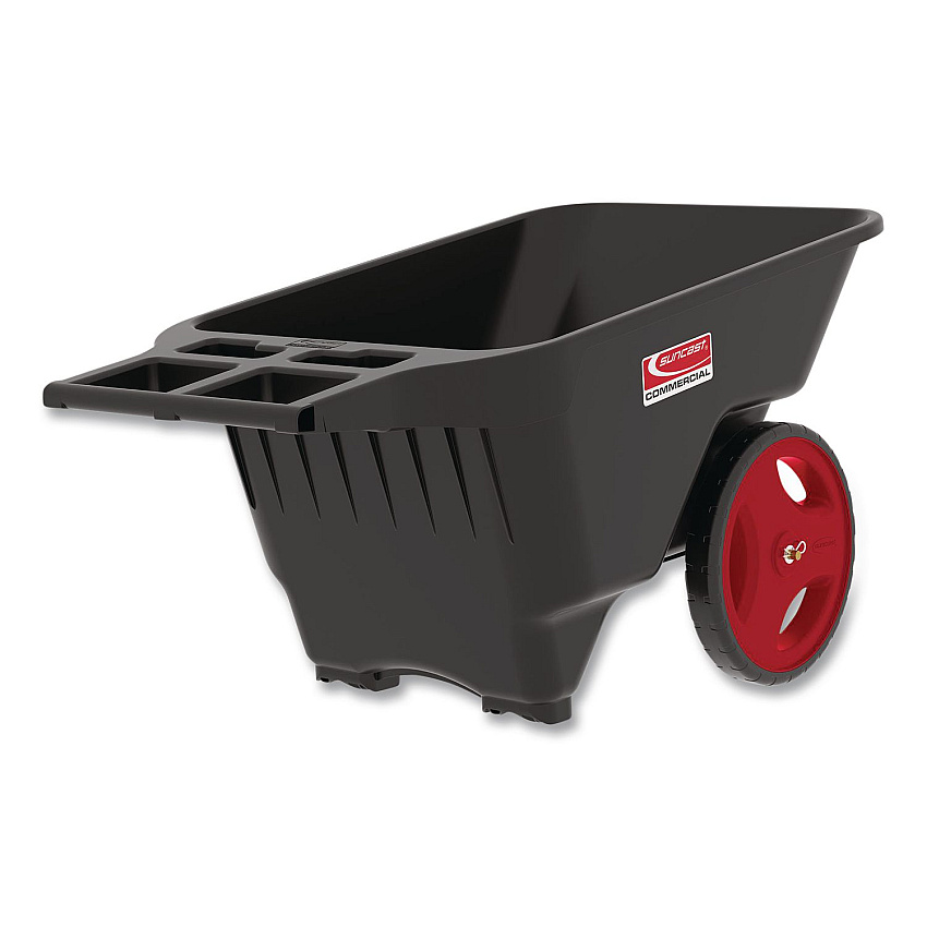 Suncast Commercial 9 cu ft Yard Cart, 28 x 49.5 x 27.5, Resin, Black (YCCPD9005PK)