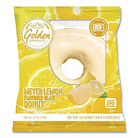 Golden Dough Foods Meyer Lemon Glazed Donut, Lemon, 2.7 oz Individually Wrapped, 7 Donuts/Carton (30700396)