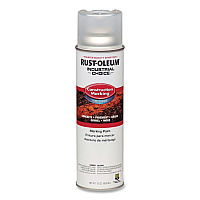 Rust-Oleum Industrial Choice M1400 System Water-Based Construction Marking Paint, Gloss Clear, 17 oz Aerosol Can, 12/Carton (264693)