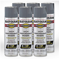 Rust-Oleum Professional Spray Paint, Gloss Dark Machine Gray, 15 oz Aerosol Can, 6/Carton (7587838CT)