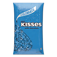 Hershey's KISSES, Milk Chocolate, Dark Blue Wrappers, 60 oz Bag (60194)