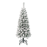 National Tree Company Acacia Pencil Slim Flocked Tree, 21" x 21" x 53.1", Green Tree, Green Tree Stand (AC10050445F)