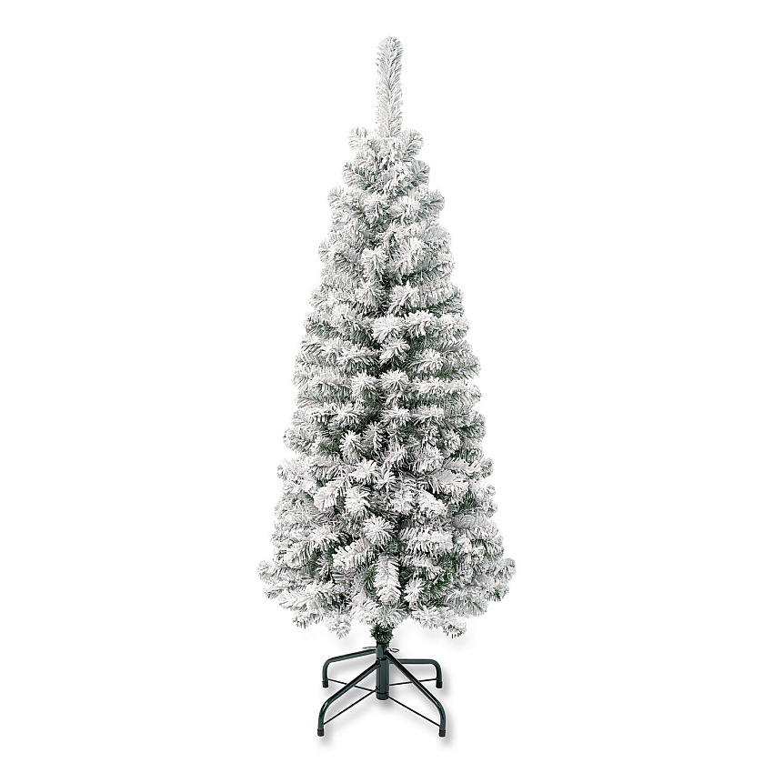 National Tree Company Acacia Pencil Slim Flocked Tree, 21" x 21" x 53.1", Green Tree, Green Tree Stand (AC10050445F)