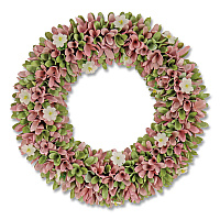 National Tree Company Spring Pink Floral Wreath, 18" x 18" x 3.93", Pink (EG79C0055181)