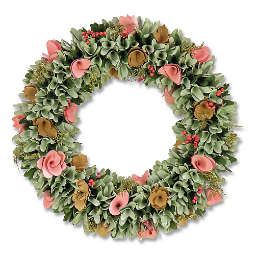 National Tree Company Spring Pastel Floral Wreath, 18" x 18" x 3.93", Assorted Colors (EG79C0121181)