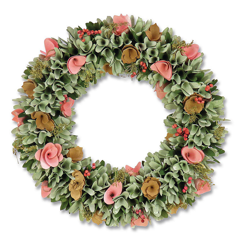 National Tree Company Spring Pastel Floral Wreath, 18" x 18" x 3.93", Assorted Colors (EG79C0121181)