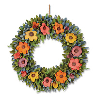 National Tree Company Spring Wreath, 18.1" x 18.1" x 3.9", Assorted Colors (EG7919B01231)