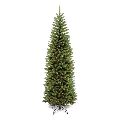 National Tree Company Kingswood Fir Pencil Tree, 29" x 29" x 84", Green Tree, Green Tree Stand (KW750070)