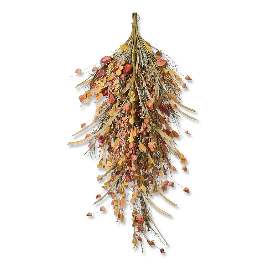 National Tree Company Fall Teardrop Decoration, 16" x 30" x 2", Orange (RAHVT170375N)