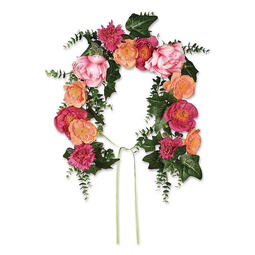 National Tree Company Spring Flowers Mailbox Swag, 36" Long, Pink (RAS20004MB1)