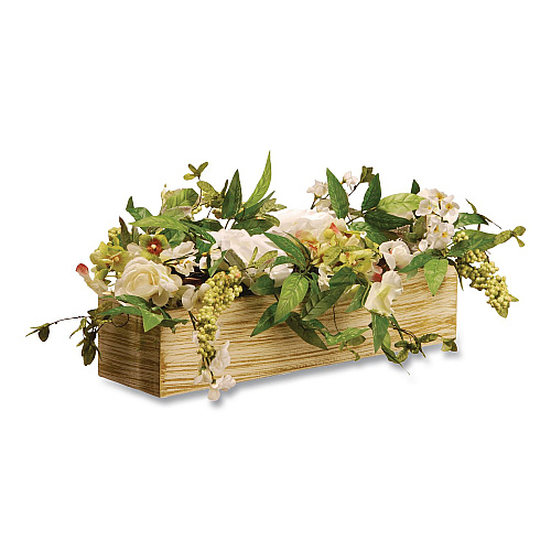 National Tree Company Spring Candleholder Table Decoration, 9" x 22" x 9", Cream (RASBE030146B)
