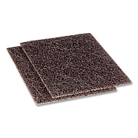 Heavy Duty Griddle Pad, 4.5 X 5.5, 5 Mm Thick, Brown, 40/carton