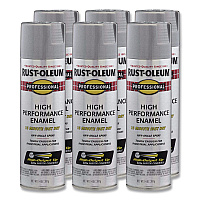 Rust-Oleum Professional Spray Paint, Metallic Aluminum, 14 oz Aerosol Can, 6/Carton (7515838CT)