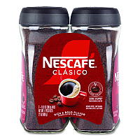 Nescaf Clasico Dark Roast Instant Coffee, 21 oz Jar, 2/Carton (22002635)