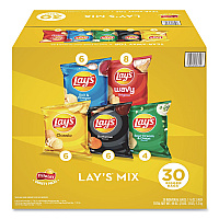 Frito-Lay Potato Chip Variety Mix, Assorted Flavors, 1.5 oz Bag, 30 Bags/Carton (22002672)