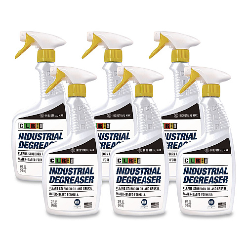CLR PRO MAX Industrial Degreaser, 32 oz Spray Bottle, 6/Carton (DGR32PROMCT)