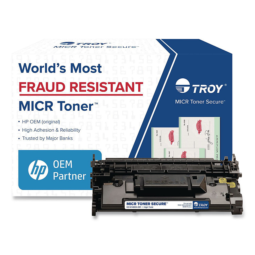 Troy 02W1480X001 W1480X, High-Yield Toner Alternative for HP 02-W1480X-001, Black
