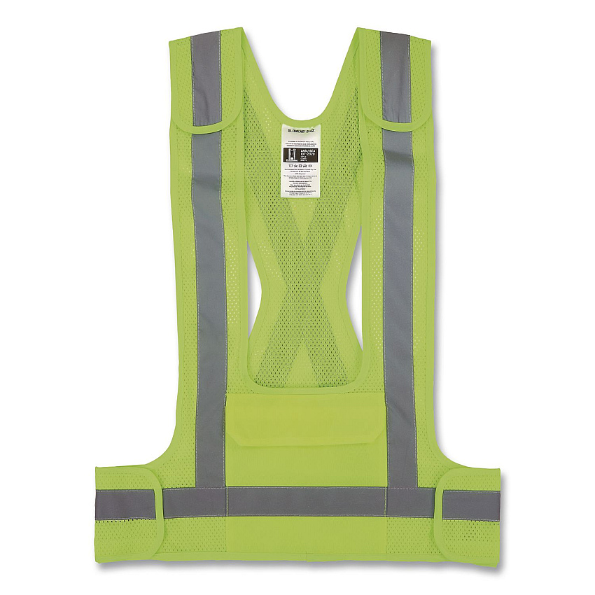 ergodyne GloWear 8142BA Type O Class 1 Breakaway Hi-Vis Safety Vest, Polyester, Large/X-Large, Lime (27021)