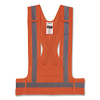 ergodyne GloWear 8142BA Type O Class 1 Breakaway Hi-Vis Safety Vest, Polyester, Large/X-Large, Orange (27023)