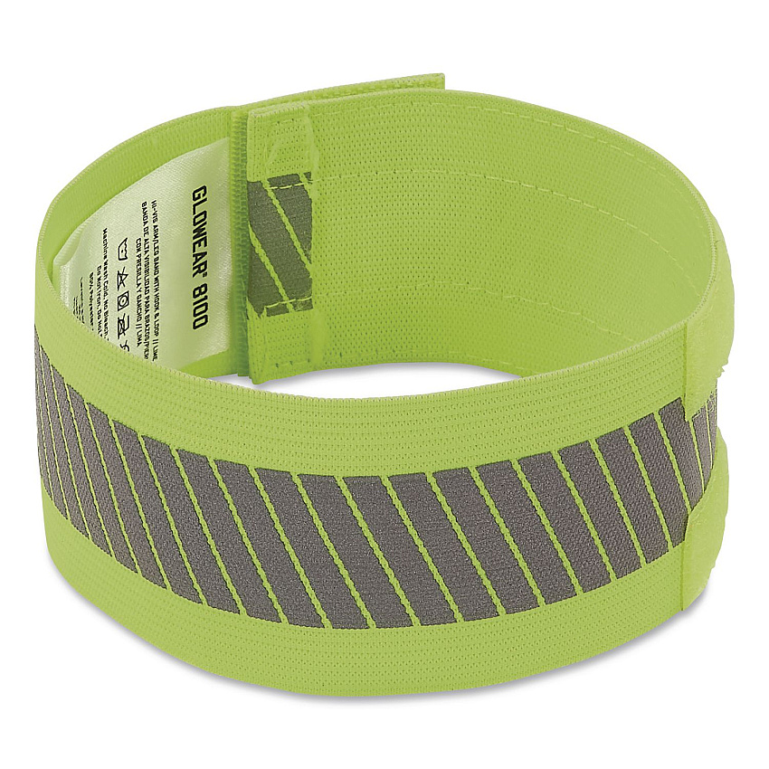 ergodyne GloWear 8100 Hi-Vis Arm/Leg Band with Hook and Loop, Small/Medium, 2/Pack (29017)