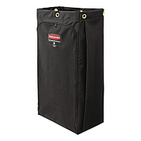 Fabric Cleaning Cart Bag for Rubbermaid Commercial Housekeeping and Janitorial Carts, 30 gal, 10.5 x 16.8 x 33, Black, 4/CT (2202530)