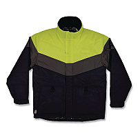 ergodyne N-Ferno 6464 Insulated Freezer Jacket with AmpliFIRE Heat Reflective Lining, Small, Navy (41132)