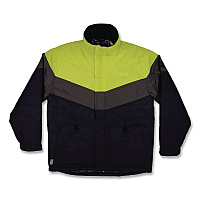 ergodyne N-Ferno 6464 Insulated Freezer Jacket with AmpliFIRE Heat Reflective Lining, 3X-Large, Navy (41137)