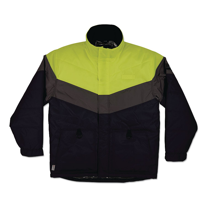 ergodyne N-Ferno 6464 Insulated Freezer Jacket with AmpliFIRE Heat Reflective Lining, 5X-Large, Navy (41139)