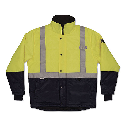 ergodyne N-Ferno 6478 Class 2 Hi-Vis Freezer Jacket, X-Small, Lime (41271)