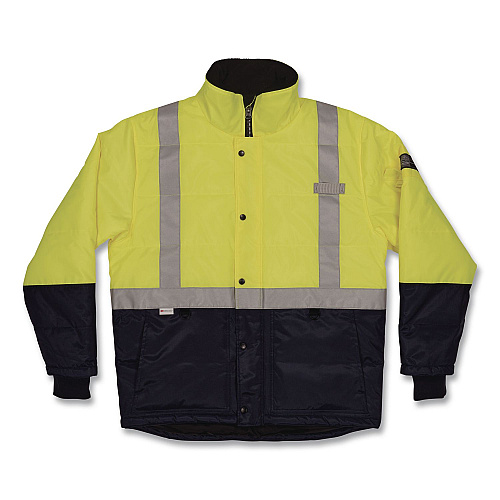 ergodyne N-Ferno 6478 Class 2 Hi-Vis Freezer Jacket, X-Large, Lime (41275)