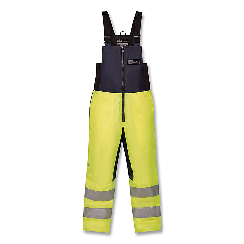 ergodyne N-Ferno 6479 Hi-Vis Freezer Bib Overalls, X-Small, Lime (41281)