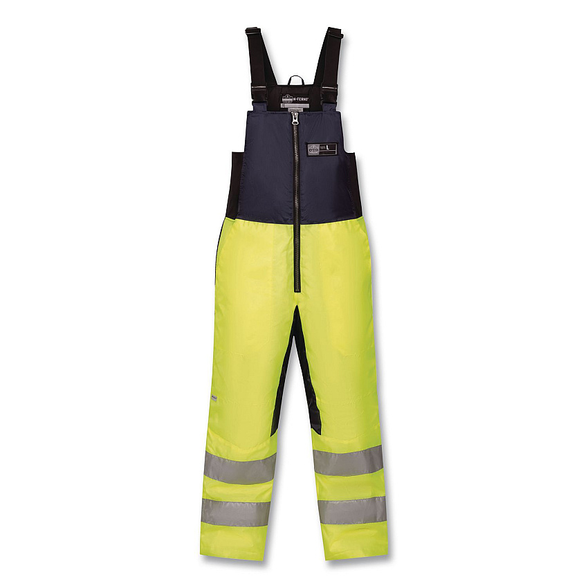 ergodyne N-Ferno 6479 Hi-Vis Freezer Bib Overalls, Medium, Lime (41283)