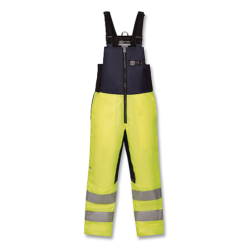 ergodyne N-Ferno 6479 Hi-Vis Freezer Bib Overalls, 2X-Large, Lime (41286)