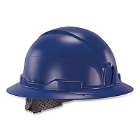 ergodyne Skullerz 8963 Full Brim Class E Safety Helmet, 6-Point Rachet Suspension, Full Brim, Blue (60543)